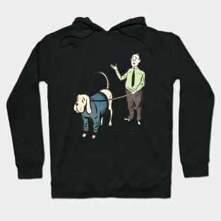 Jewish man taking the dog for a walk Hoodie